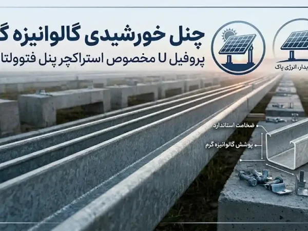 چنل خورشیدی گالوانیزه گرم | پروفیل U مخصوص استراکچر پنل فتوولتائیک