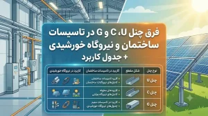فرق چنل U، C و G در تأسیسات ساختمان و نیروگاه خورشیدی + جدول کاربرد