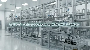 چنل استیل ۳۰۴ (ضد زنگ) برای صنایع شیمیایی و دارویی - گرید U و C