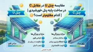 مقایسه چنل U در مقابل C در ساخت پایه پنل خورشیدی | کدام مقاوم‌تر است؟