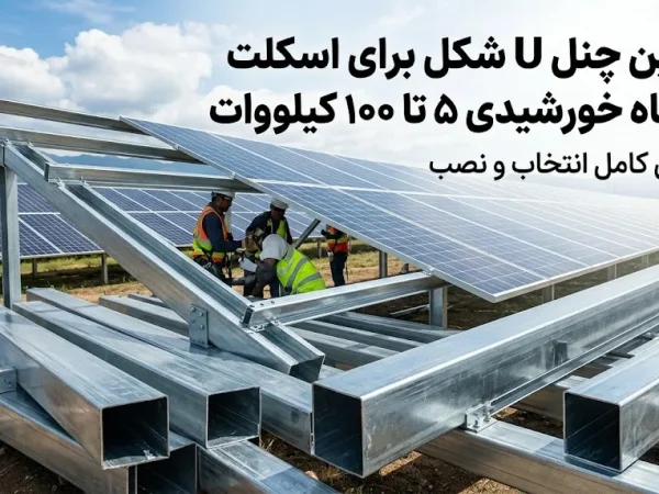 بهترین چنل U شکل برای اسکلت نیروگاه خورشیدی ۵ تا ۱۰۰ کیلووات