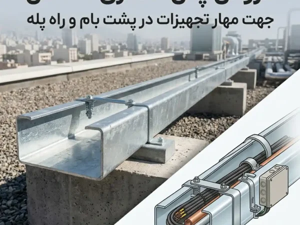فروش چنل ۳ متری U شکل جهت مهار تجهیزات در پشت بام و راه پله